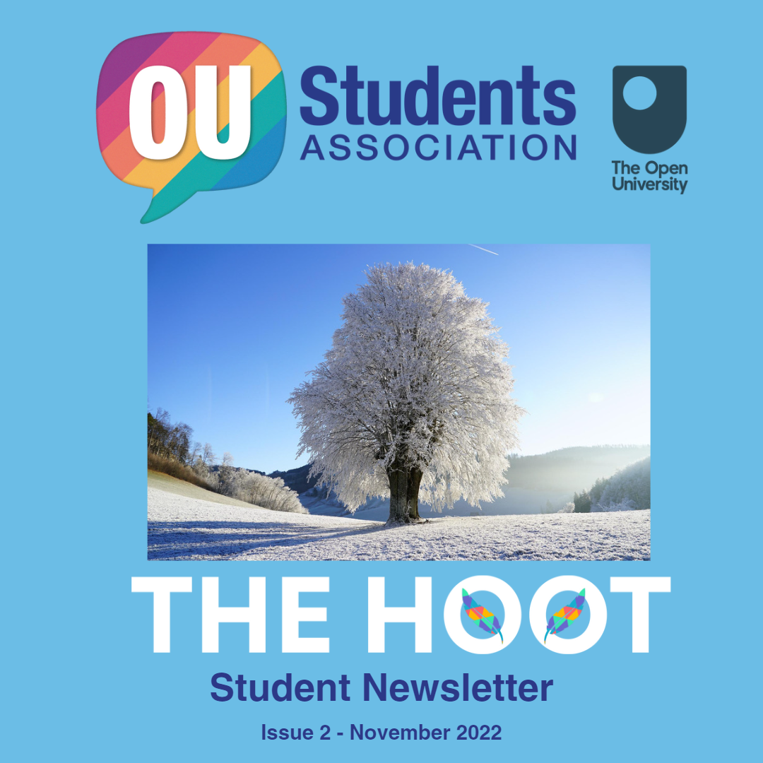 Front cover of the Hoot's printed magazine for students in secure environments from November 2022.