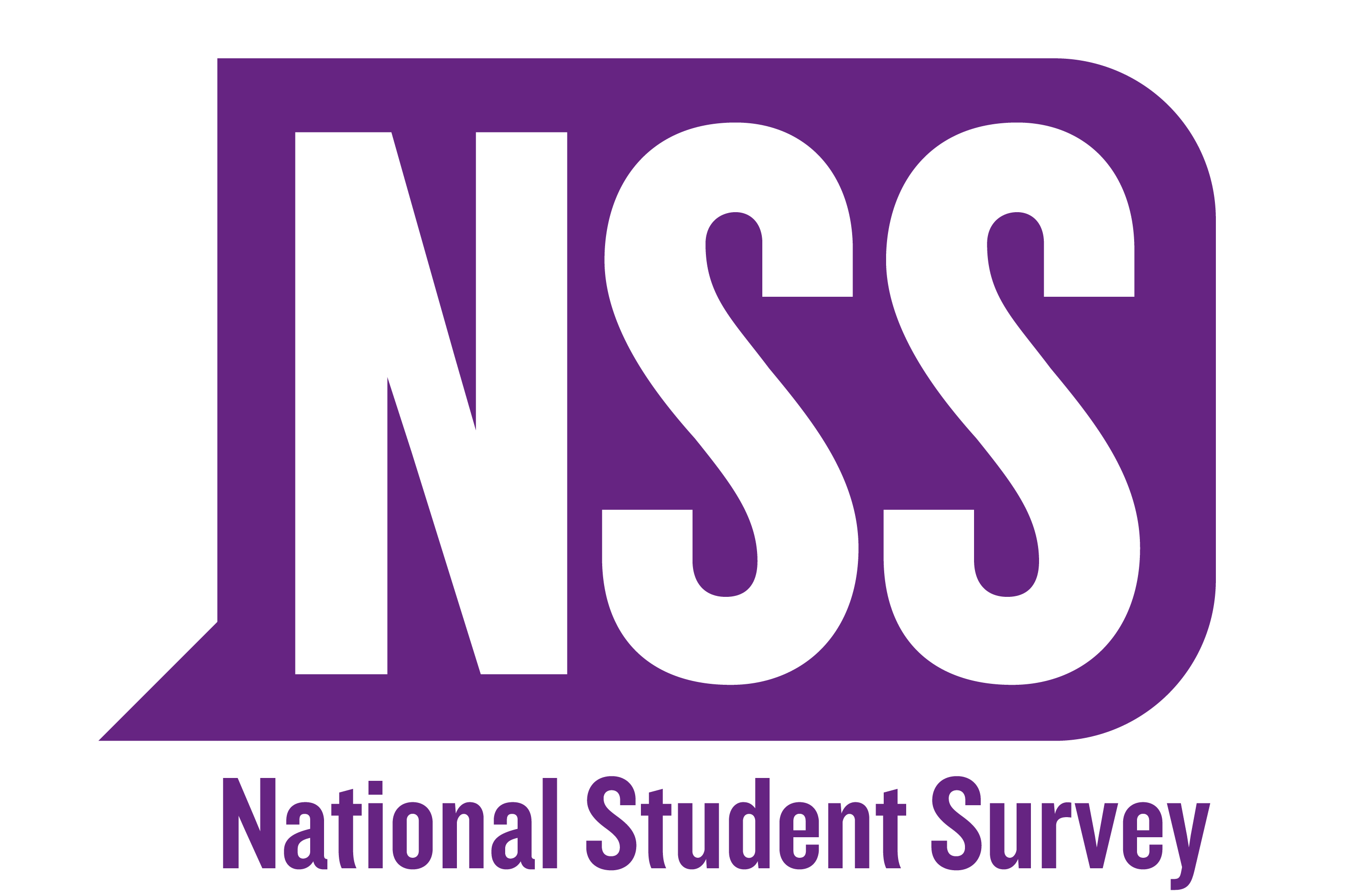 The National Student Survey logo ('NSS' in white letters on a purple background).